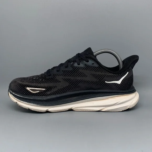 Hoka One Clifton 9 Black White Running Shoes Women’s Sz 8.5 - Picture 7 of 10